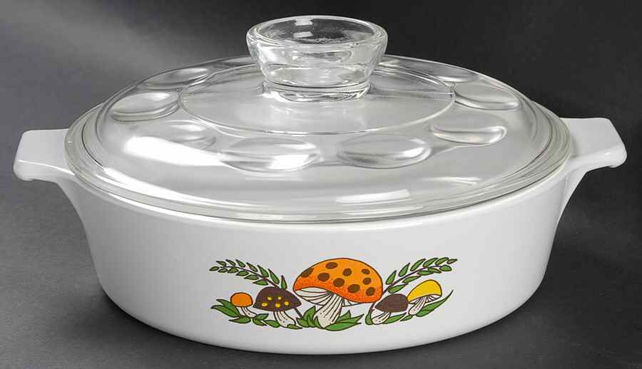 Merry Mushroom 1 Qt Round Covered Casserole by Sears-1