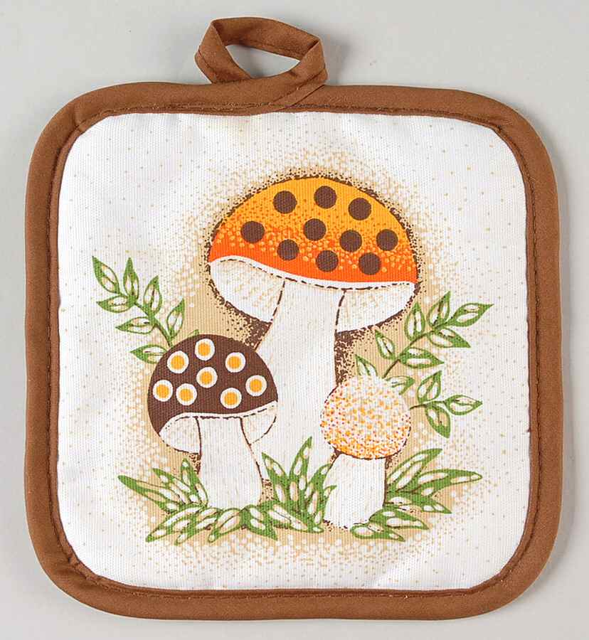 Merry Mushroom Cloth Potholder by Sears-1