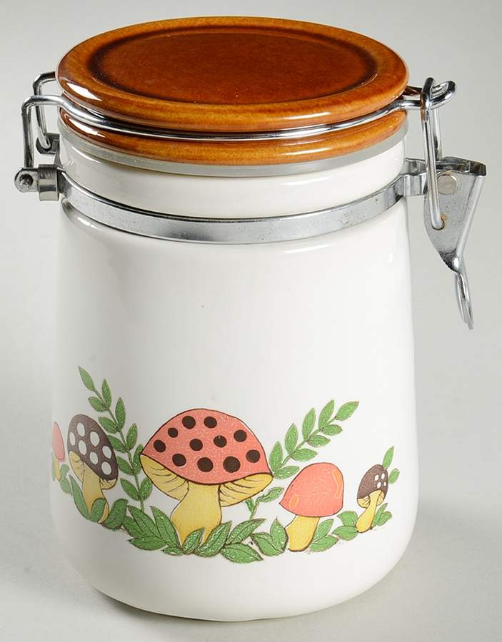 Merry Mushroom 6" Storage Jar with Hinged Lid by Sears-1