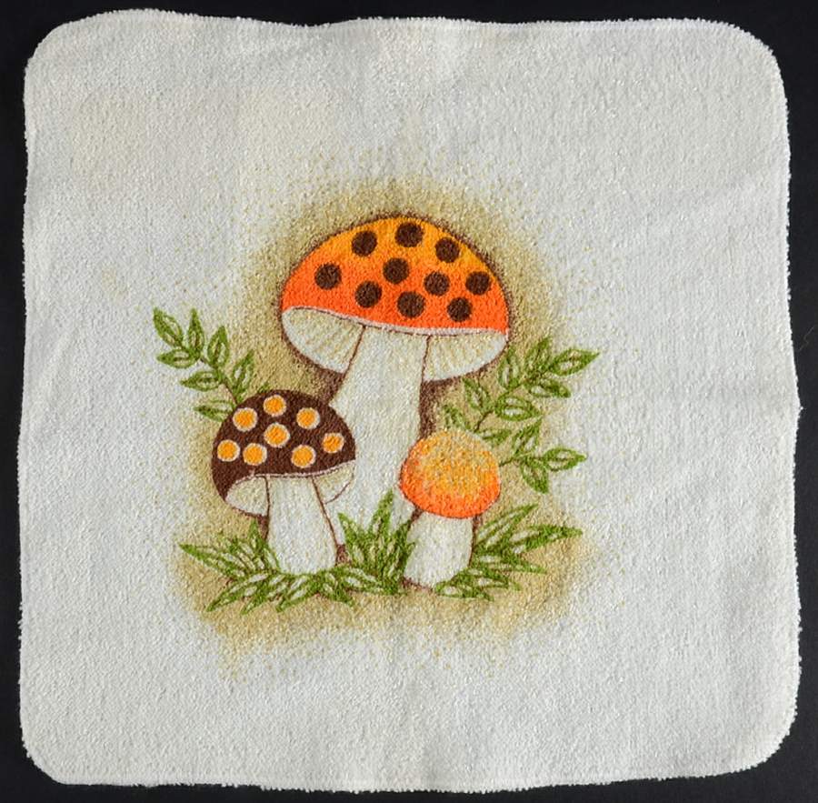 Merry Mushroom Dishcloth by Sears-1