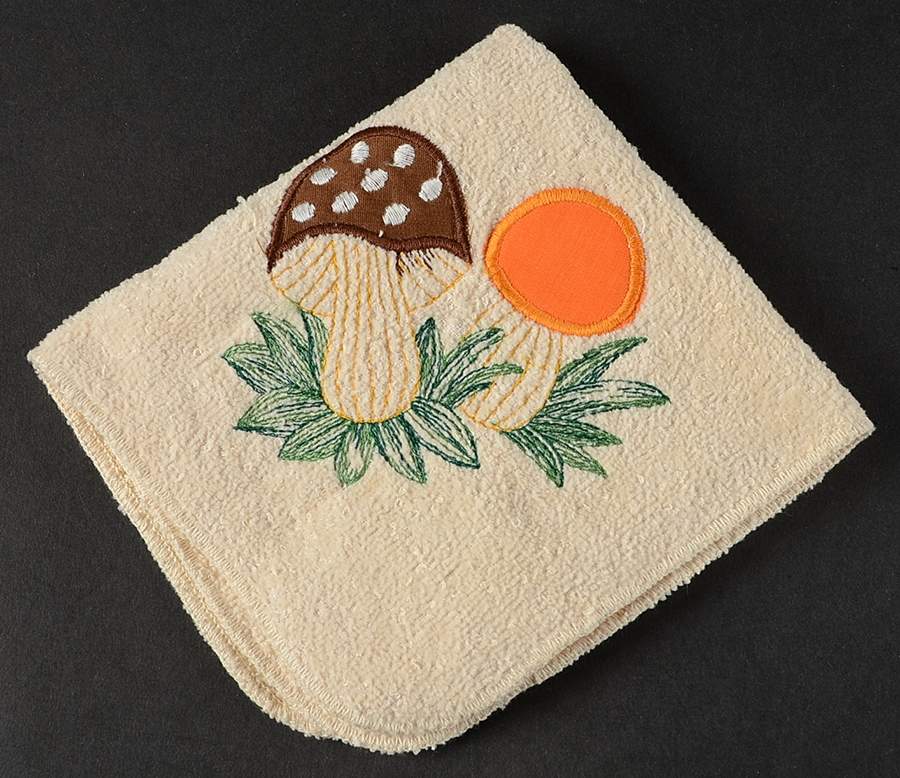 Merry Mushroom Wash Cloth by Sears-1