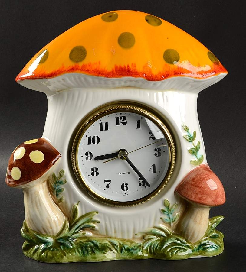 Merry Mushroom Large Desk Clock by Sears-1