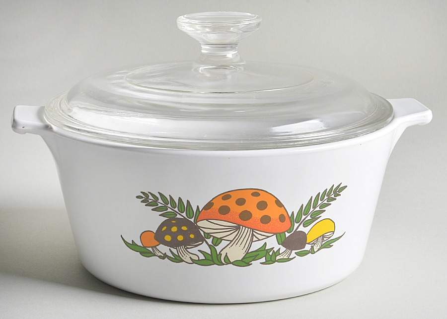 Merry Mushroom 2 Qt Round Covered Casserole by Sears-1