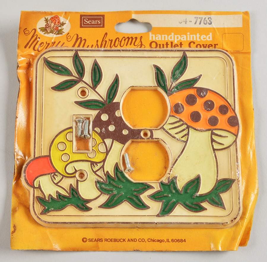 Merry Mushroom Combination Switchplate-Outlet Cover by Sears-1