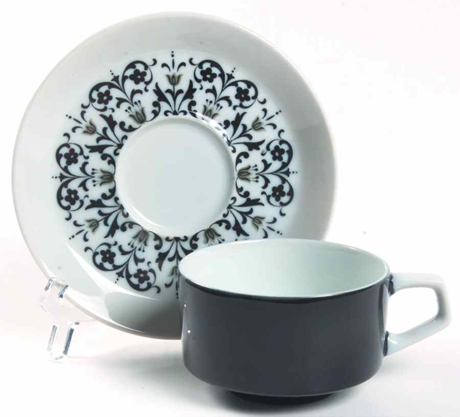 Meteor Flat Cup & Saucer Set by Sears-1