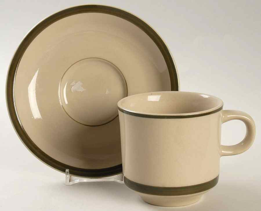 Montego Flat Cup & Saucer Set by Sears-1