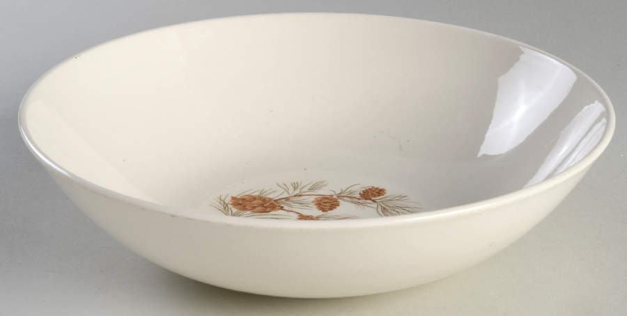 Mocha Pine 9" Round Vegetable Bowl by Sears-1
