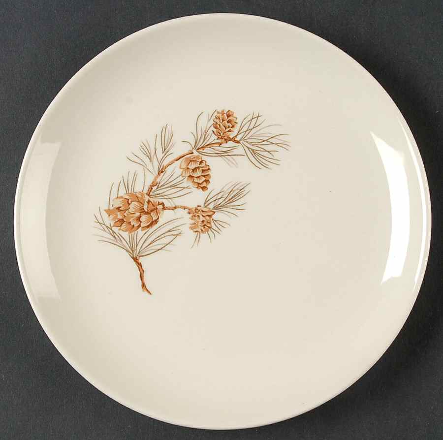 Mocha Pine Bread & Butter Plate by Sears-1