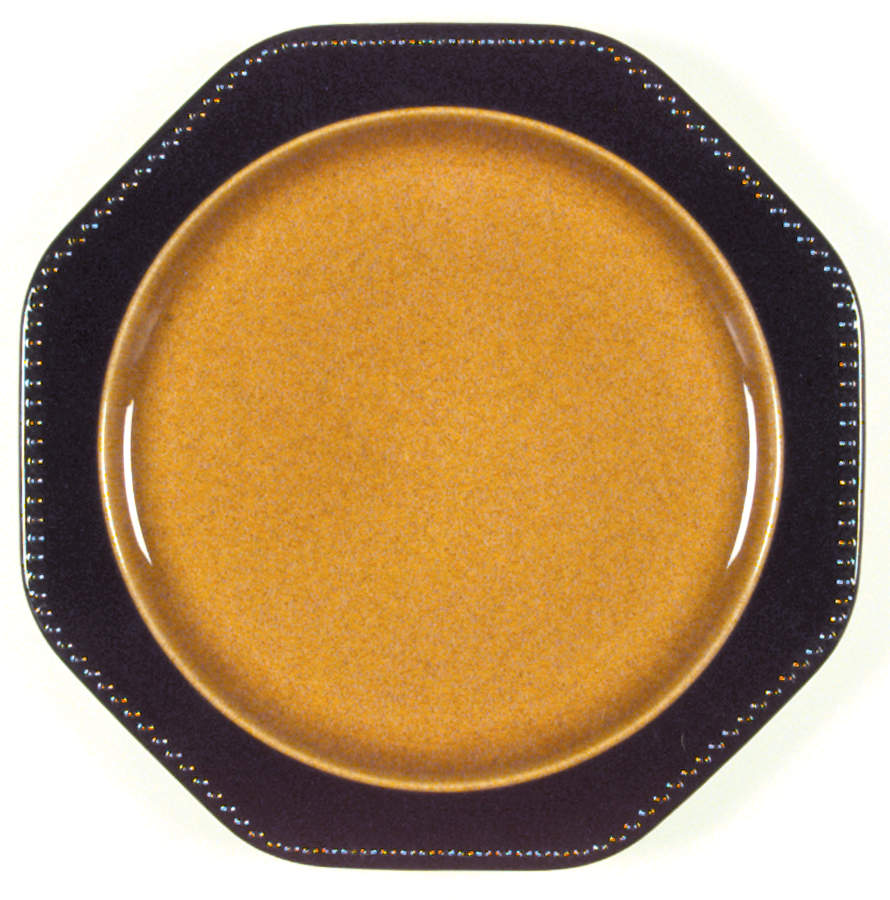 Octagon Amber Dinner Plate by Sears-1