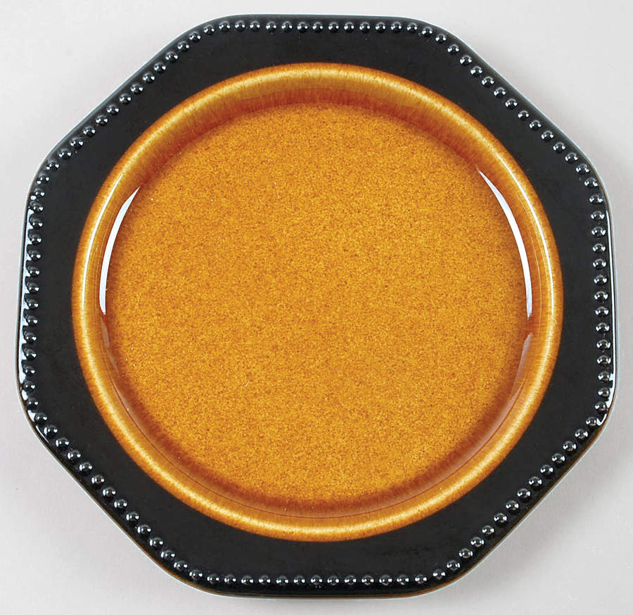 Octagon Amber Salad Plate by Sears-1