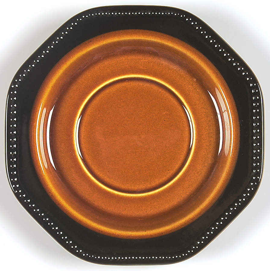 Octagon Amber Saucer by Sears-1