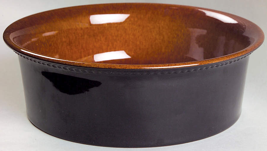 Octagon Amber 8" Round Vegetable Bowl by Sears-1
