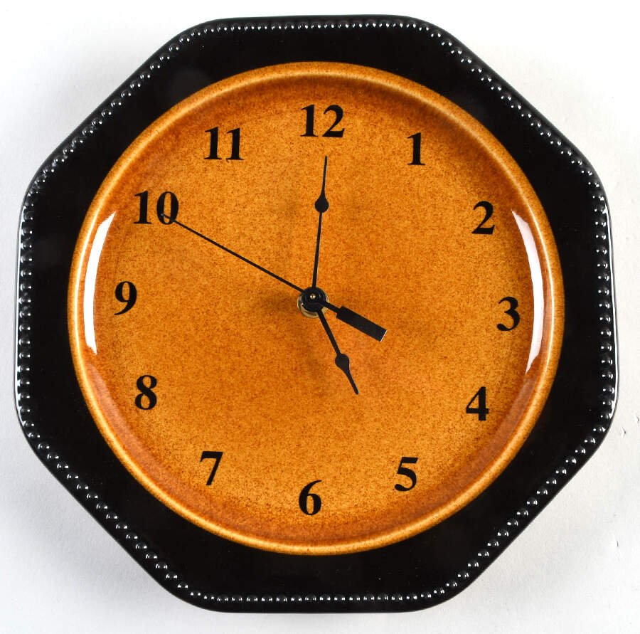 Octagon Amber 1-2" depth  Clock Plate HC by Sears-1