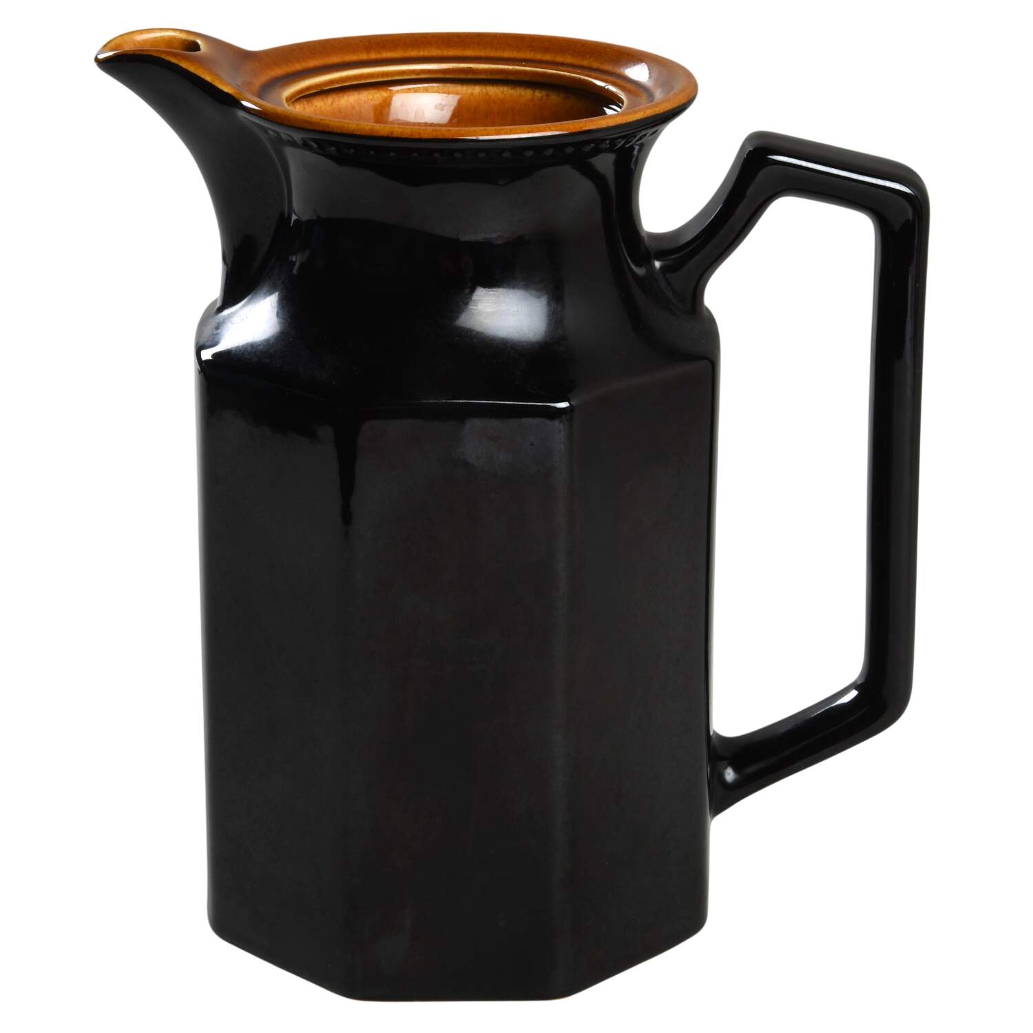 Octagon Amber Coffee Pot No Lid by Sears-1