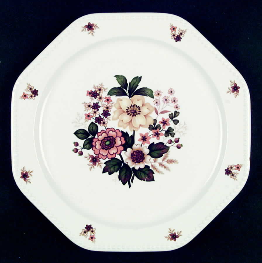 Octagon Bouquet 11" Chop Plate (Round Platter) by Sears-1