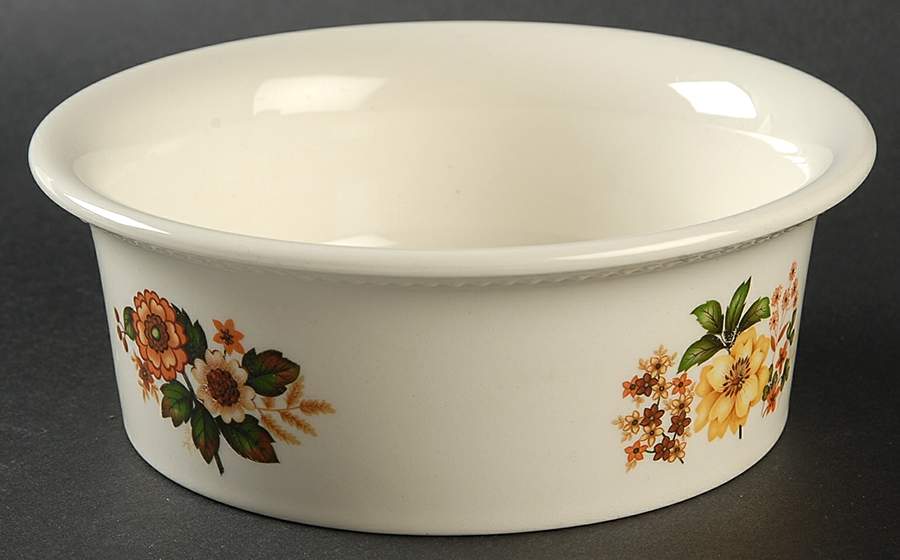 Octagon Bouquet Coupe Cereal Bowl by Sears-1