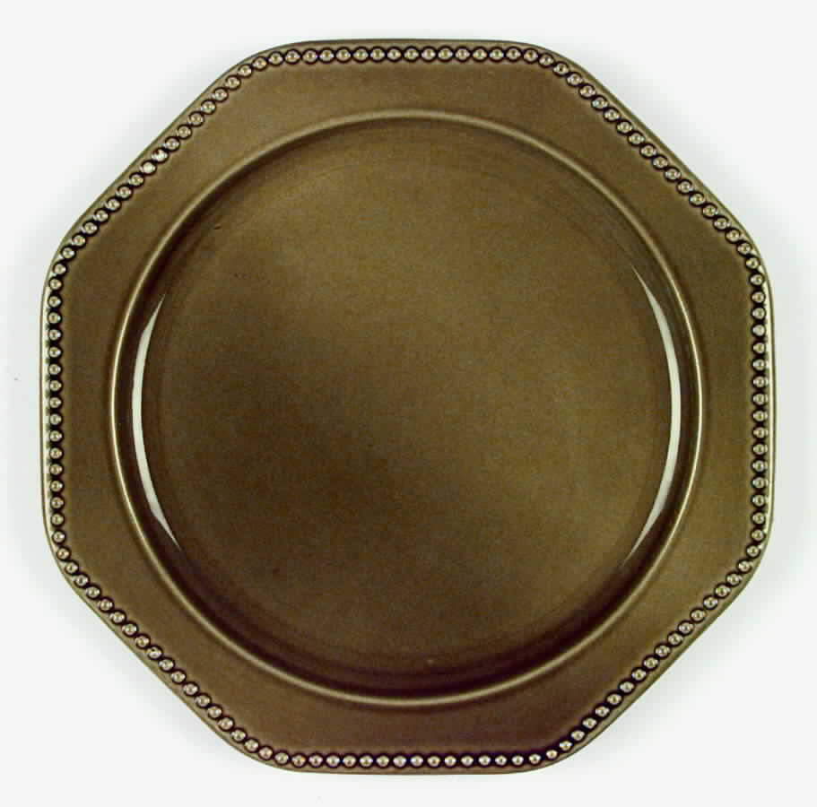 Octagon Green Dinner Plate by Sears-1