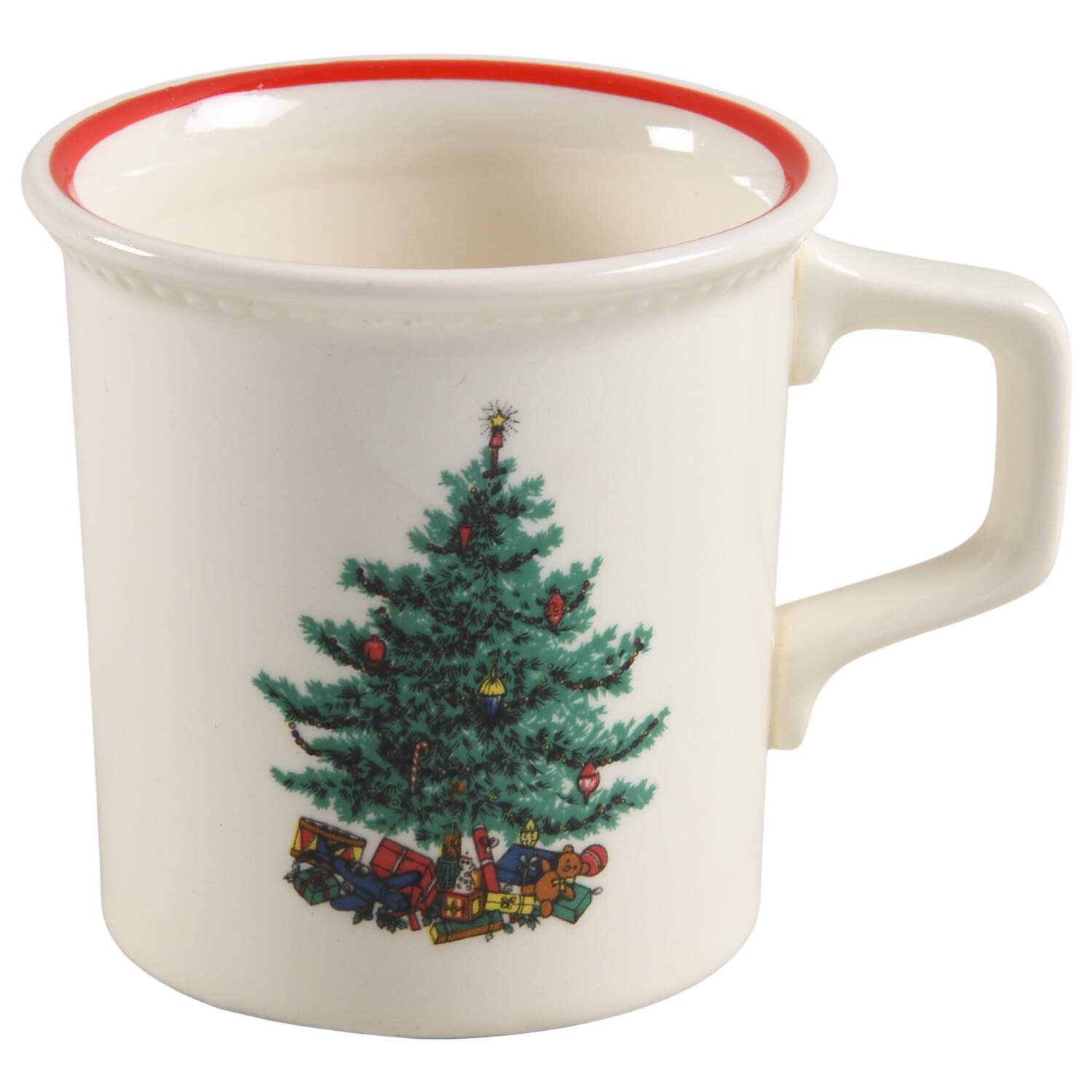 Octagon Holiday Flat Cup & Saucer Set by Sears-1