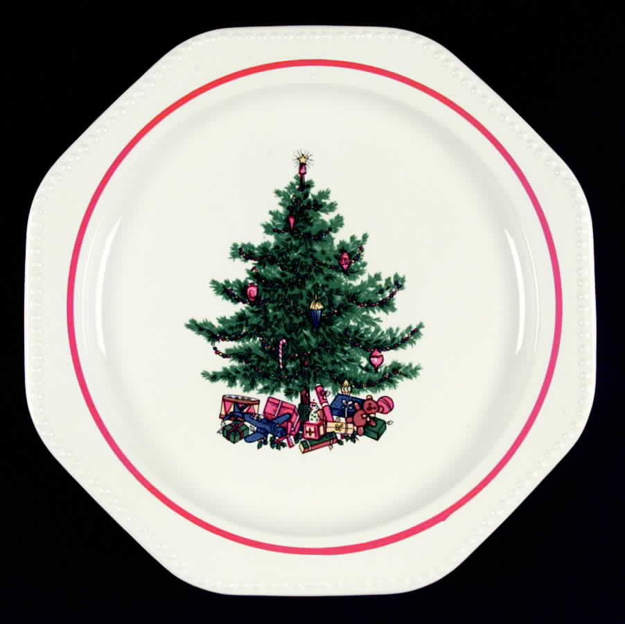 Octagon Holiday Dinner Plate by Sears-1
