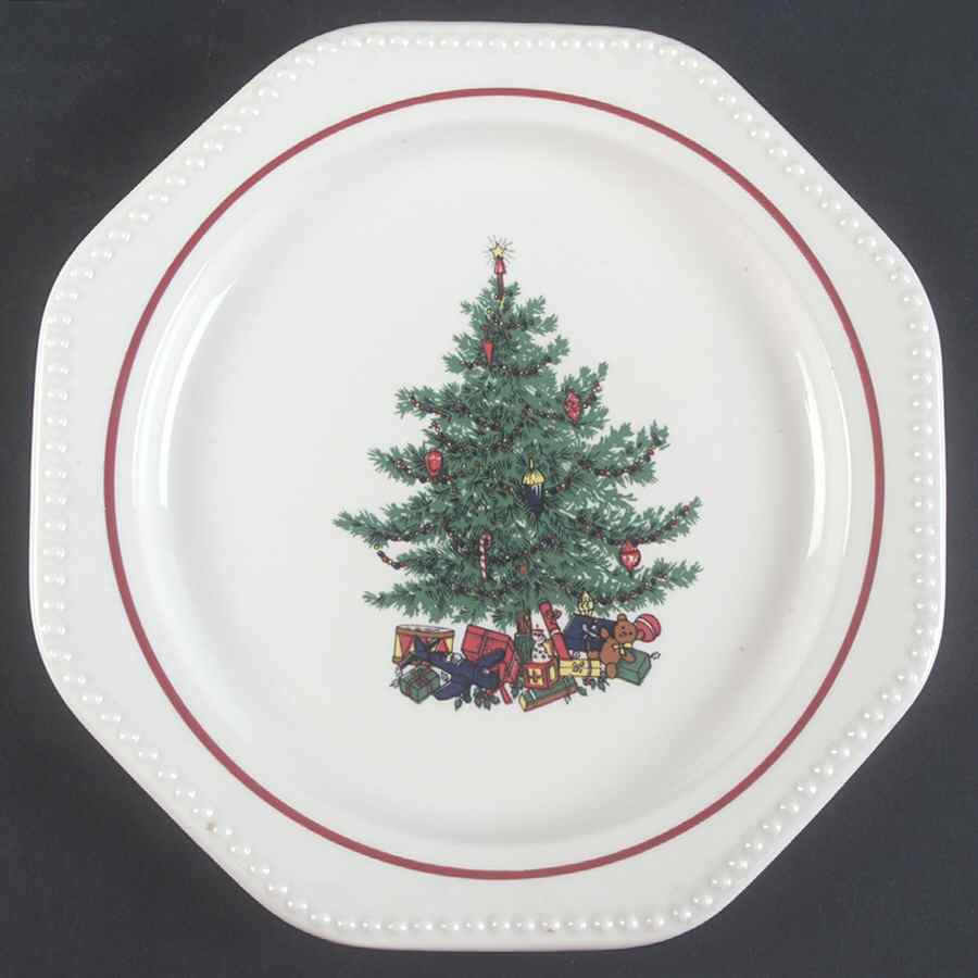 Octagon Holiday Salad Plate by Sears-1