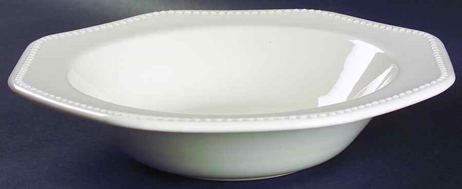 Octagon White 10" Round Vegetable Bowl by Sears-1