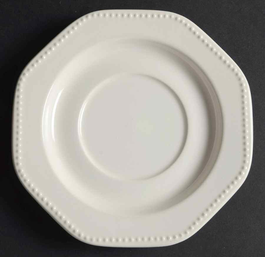 Octagon White Saucer by Sears-1