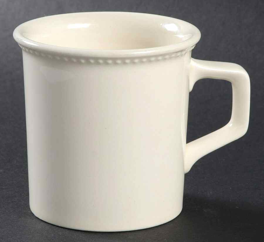 Octagon White Flat Cup by Sears-1