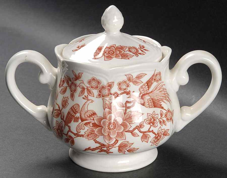Oriental Bower Sugar Bowl & Lid by Sears-1