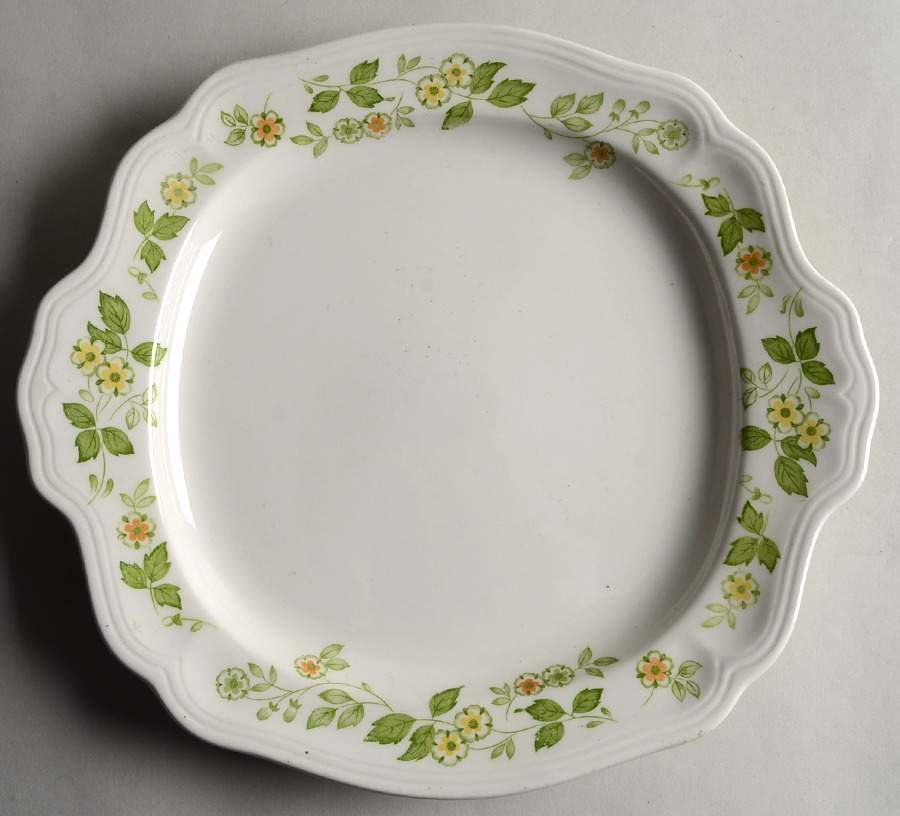 Petit Flora Handled Cake Plate by Sears-1
