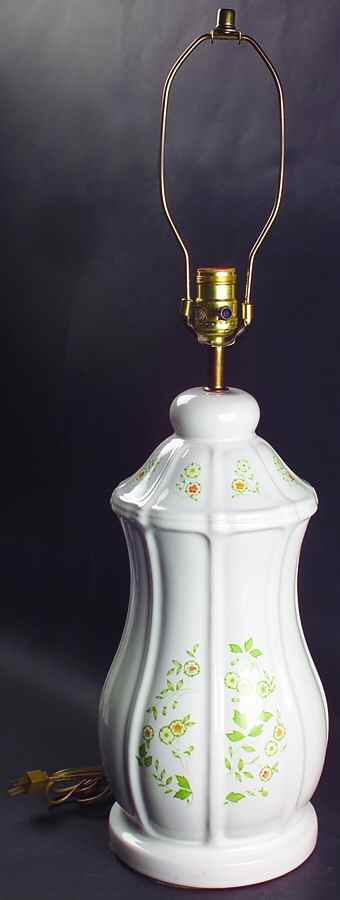 Petit Flora 19" Electric Lamp No Shade by Sears-1