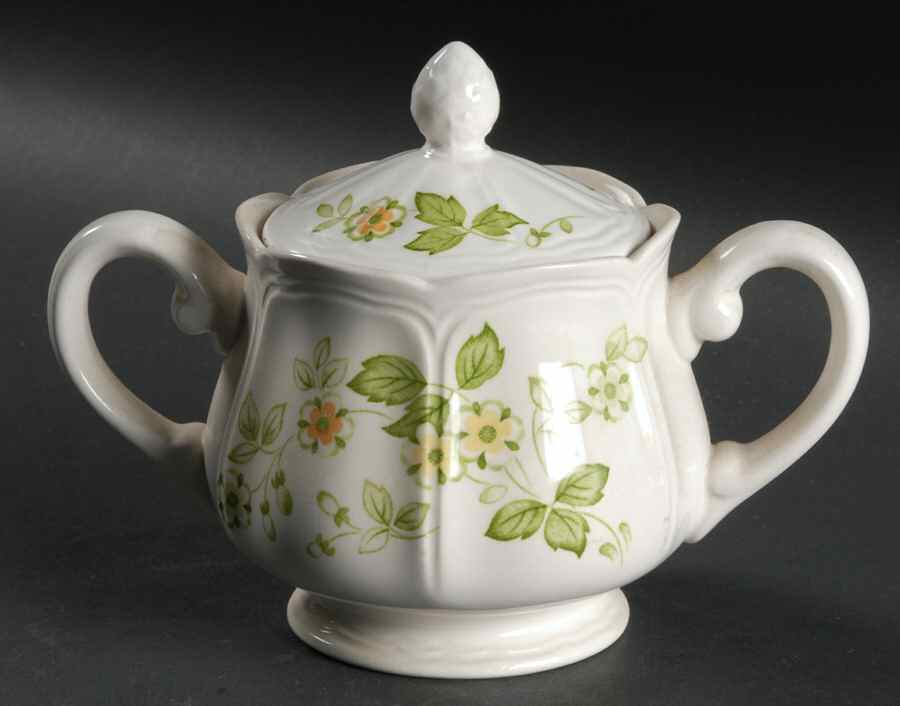 Petit Flora Sugar Bowl & Lid by Sears-1