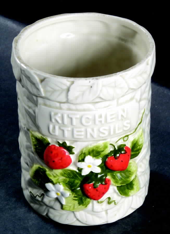 Strawberry Coordinates Utensil Holder by Sears-1