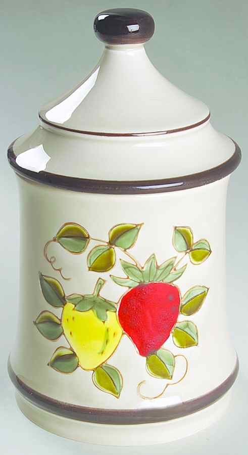 Strawberries Medium Canister & Lid by Sears-1