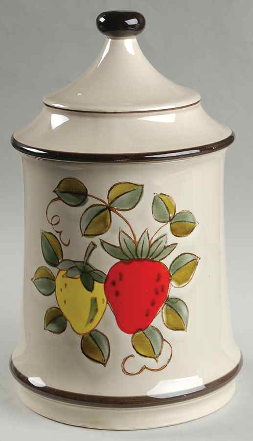 Strawberries Extra Large Canister & Lid by Sears-1
