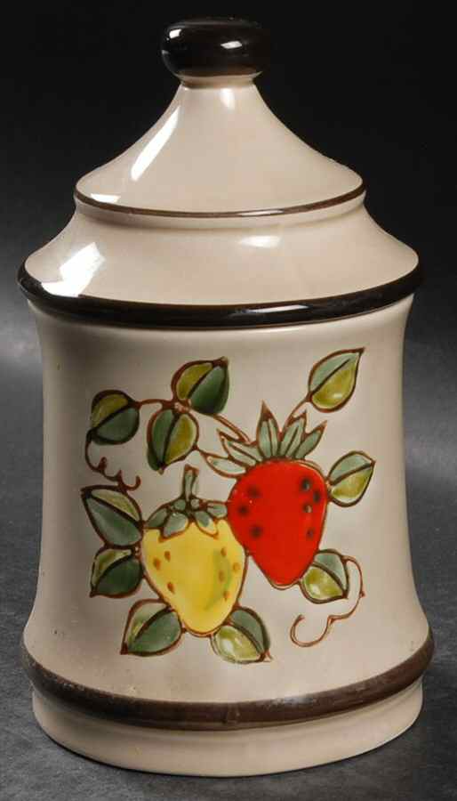 Strawberries Small Canister & Lid by Sears-1