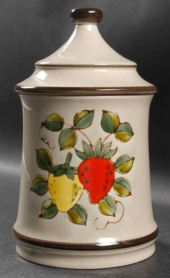 Strawberries Large Canister & Lid by Sears-1