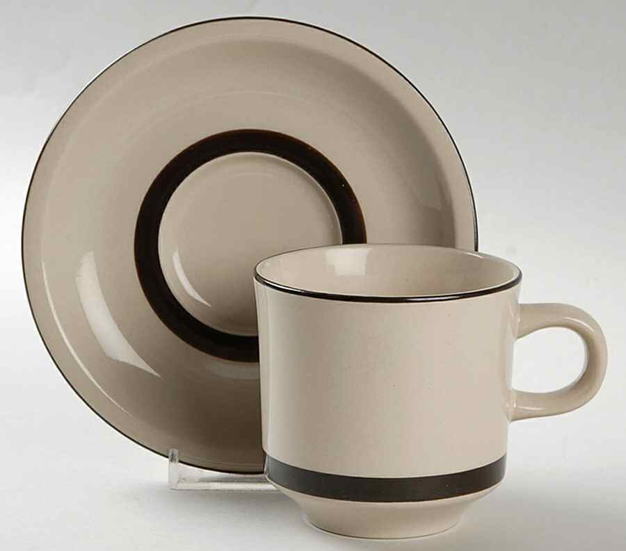 Strawberries Flat Cup & Saucer Set by Sears-1