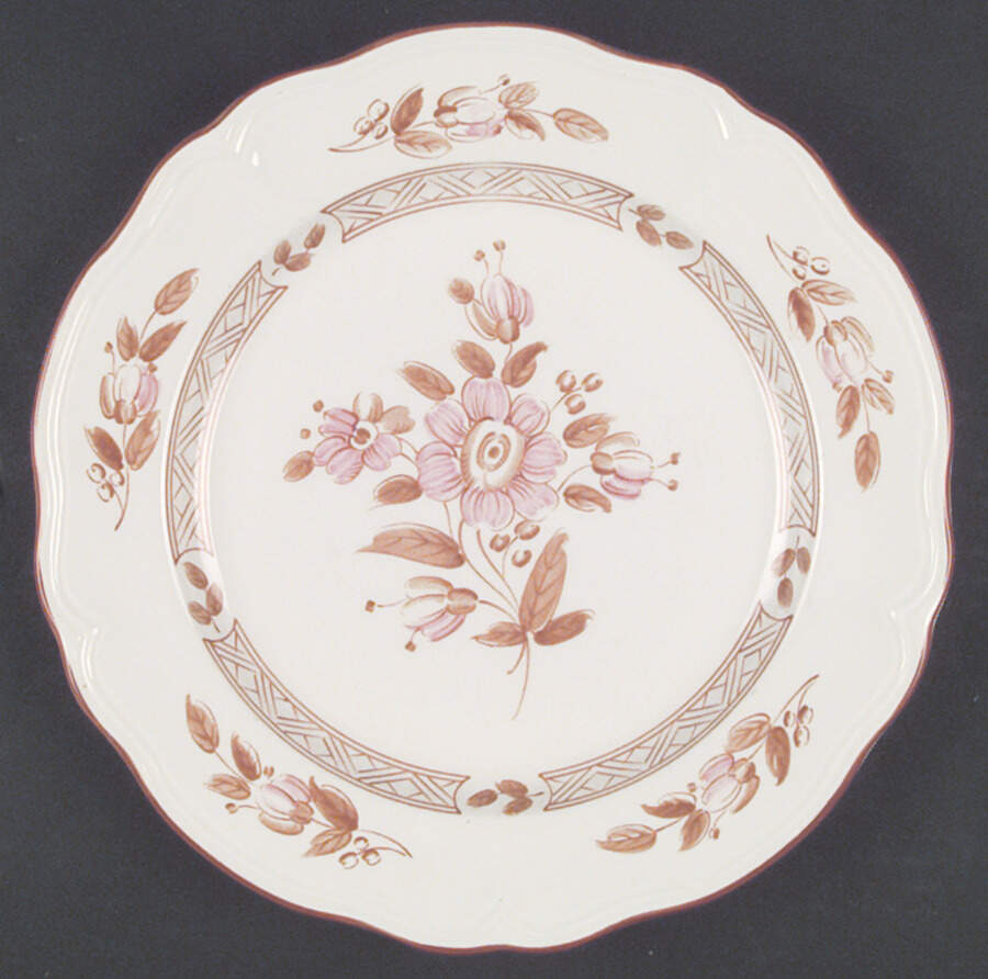 Wicker Rose Dinner Plate by Sears-1