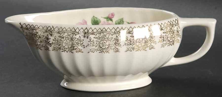 China Bouquet Gravy Boat by Sebring Pottery-1