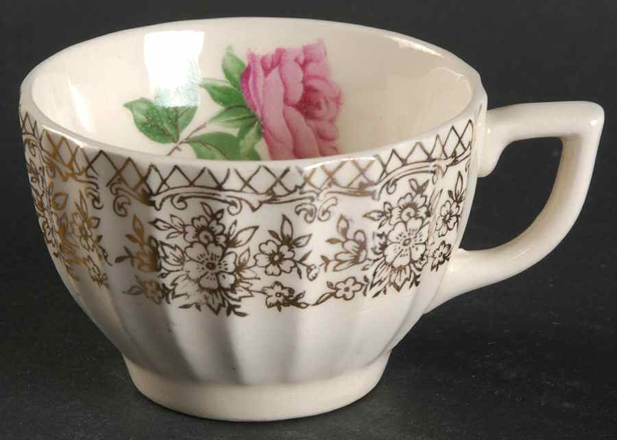 China Bouquet Flat Demitasse Cup by Sebring Pottery-1