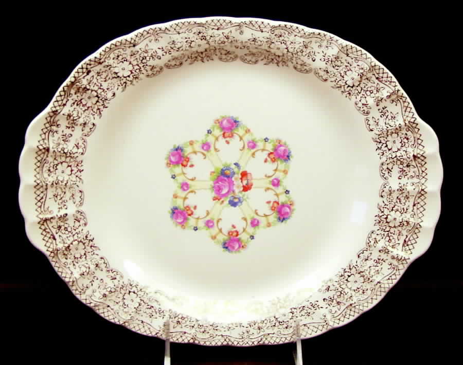Fortune 11" Oval Serving Platter by Sebring Pottery-1