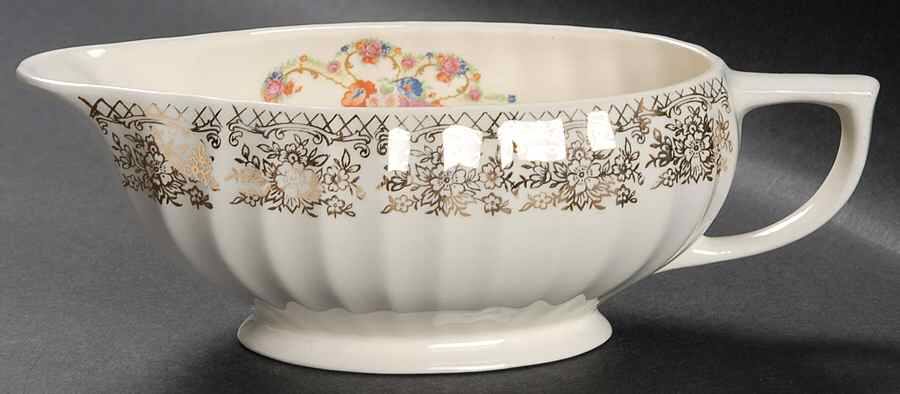Fortune Gravy Boat by Sebring Pottery-1