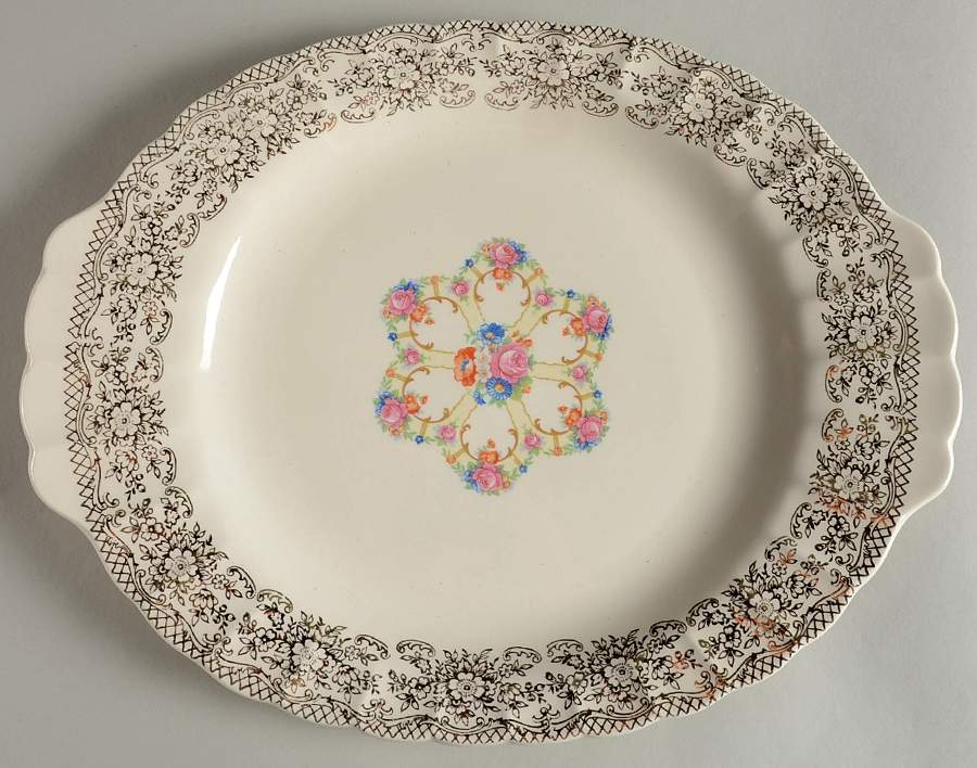Fortune 13" Oval Serving Platter by Sebring Pottery-1