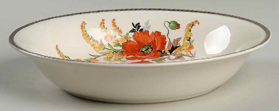 Goldenrod Poppy Coupe Soup Bowl by Sebring Pottery-1