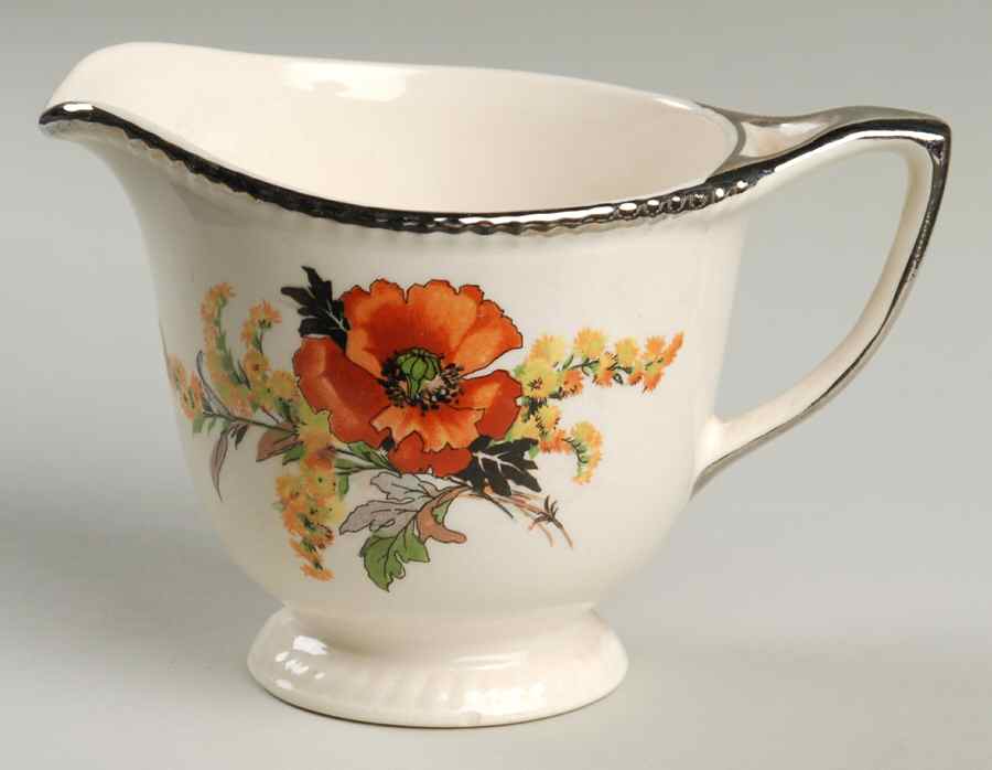 Goldenrod Poppy Creamer by Sebring Pottery-1