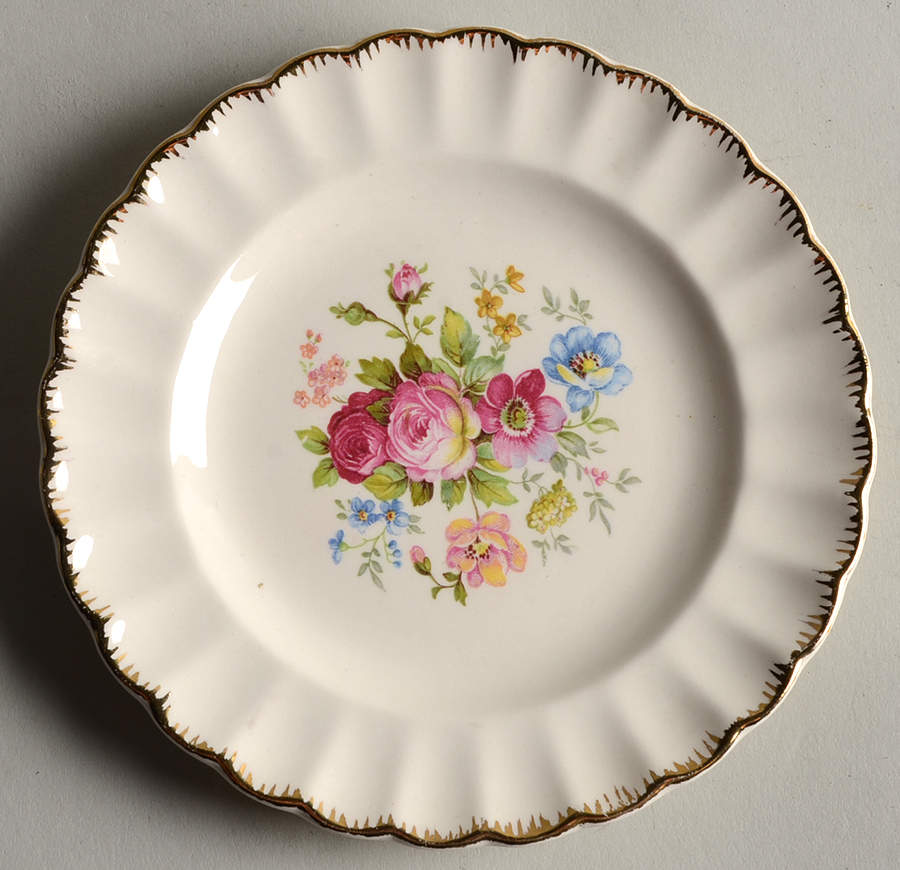 June Rose Bread & Butter Plate by Sebring Pottery-1