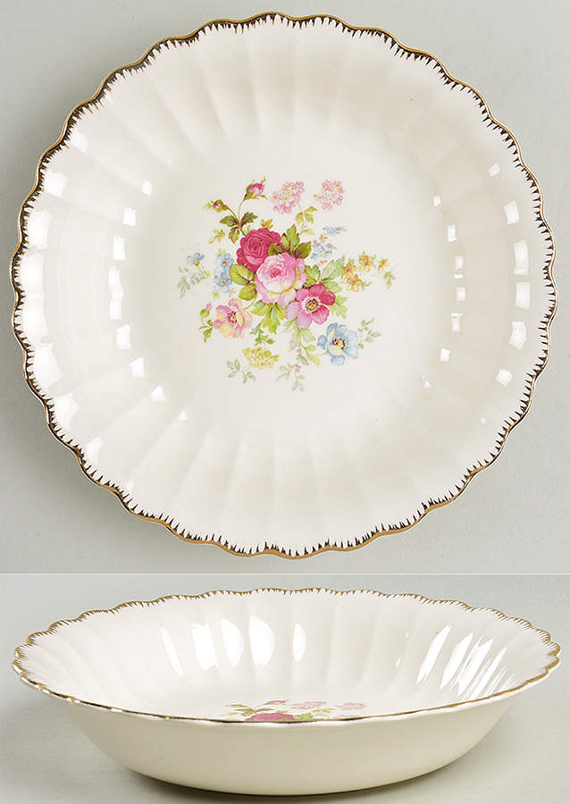June Rose Coupe Soup Bowl by Sebring Pottery-1