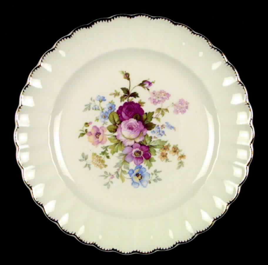 June Rose Dinner Plate by Sebring Pottery-1