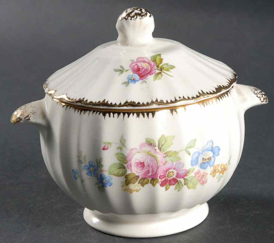 June Rose Sugar Bowl & Lid by Sebring Pottery-1