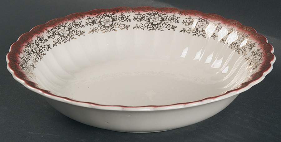 SEB34 Mandarin Maroon Coupe Soup Bowl by Sebring Pottery-1